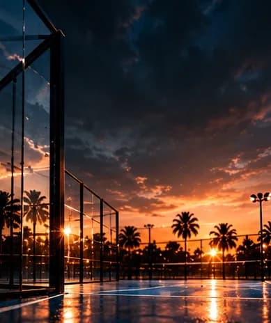 Club courts with glass walls