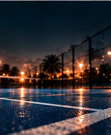 Club courts with glass walls