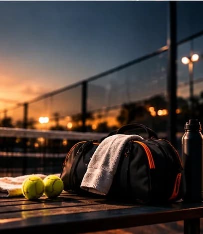 A padel racket in close-up