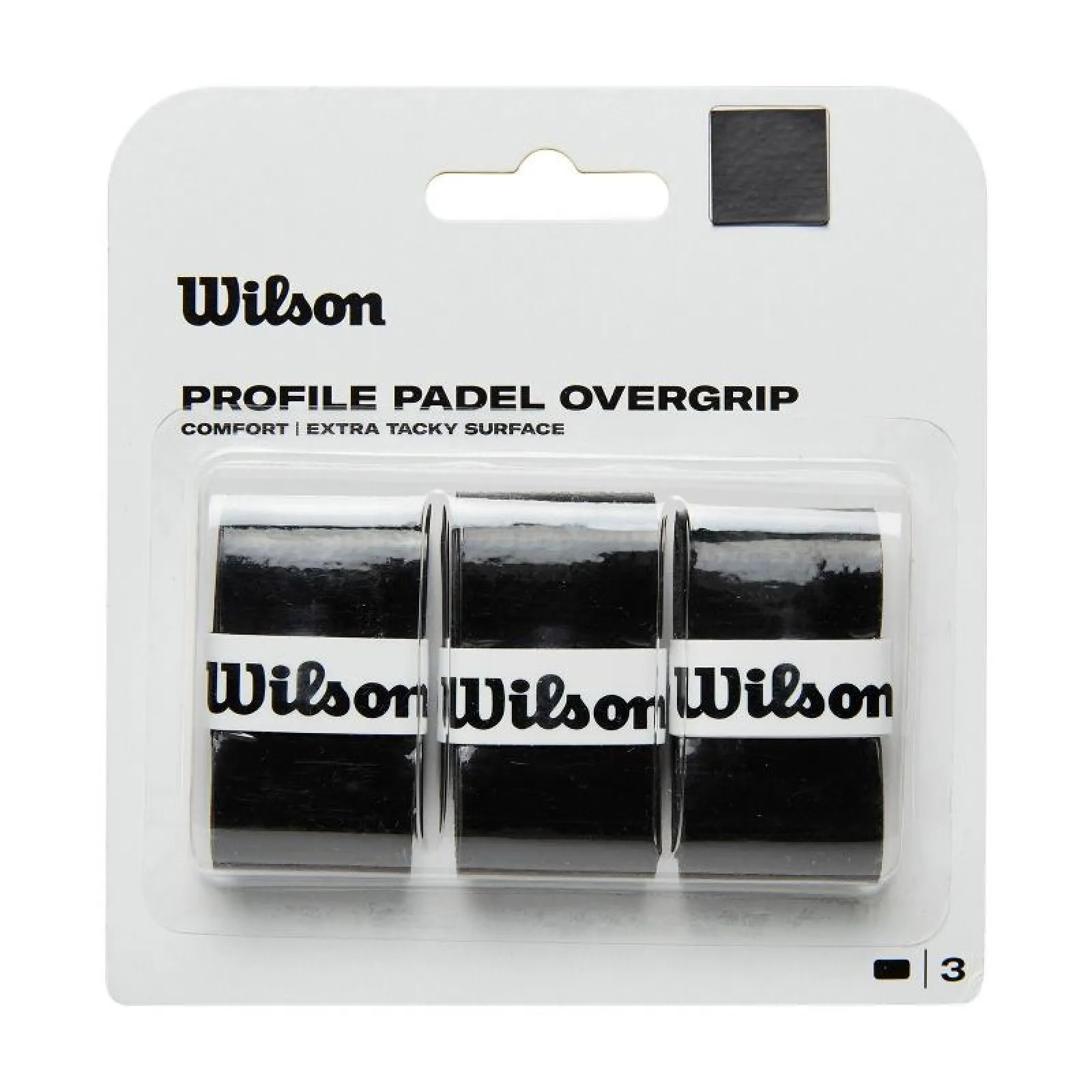 Overgrips Wilson Profile Padel, black, 3 pcs