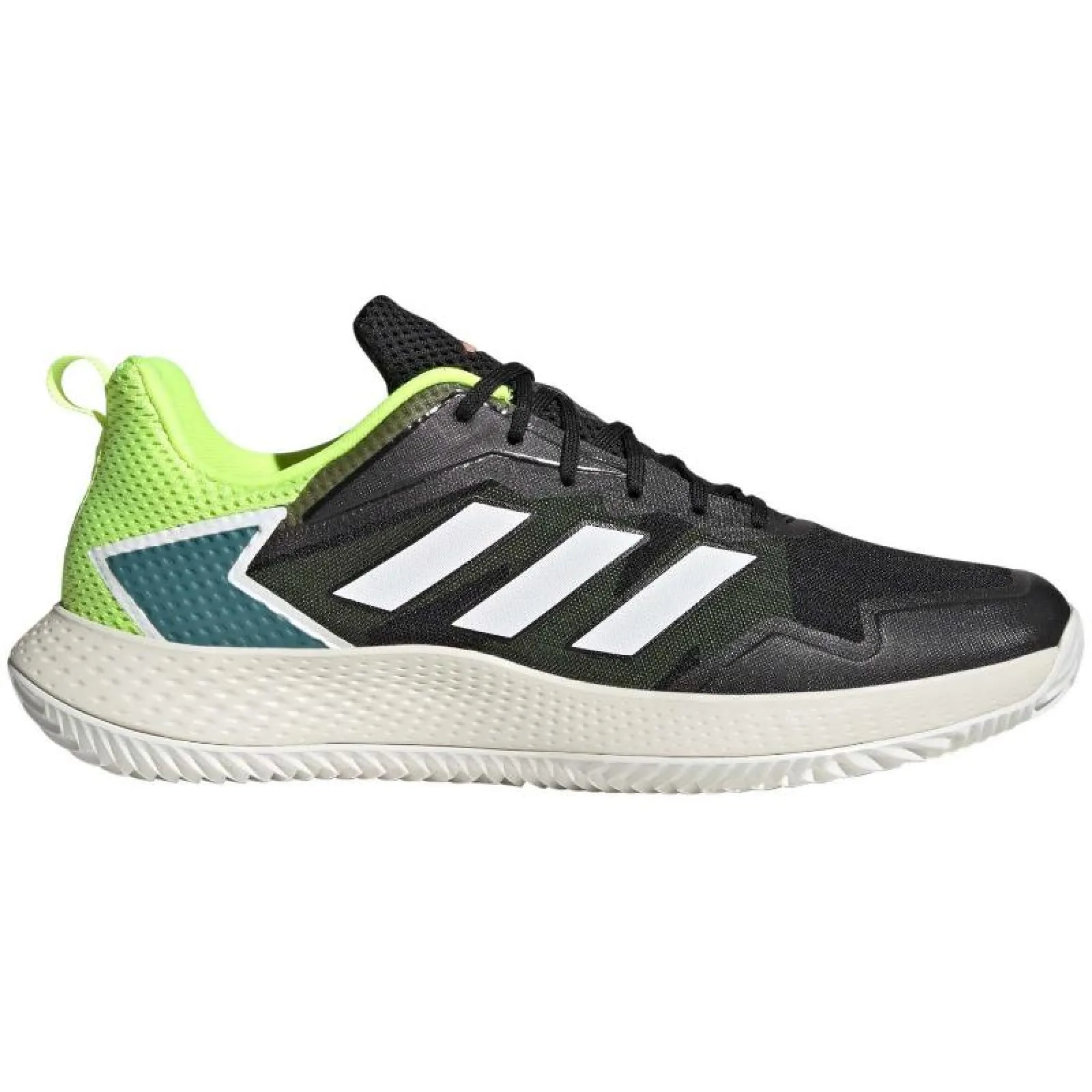 Кроссовки Adidas Defiant Speed, неоновые чёрные с белым